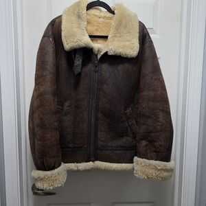 Men's Brown Shearling Jacket